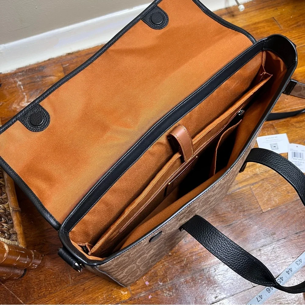 COACH Sullivan Portfolio Brief In Signature Canvas - Picture 14 of 15